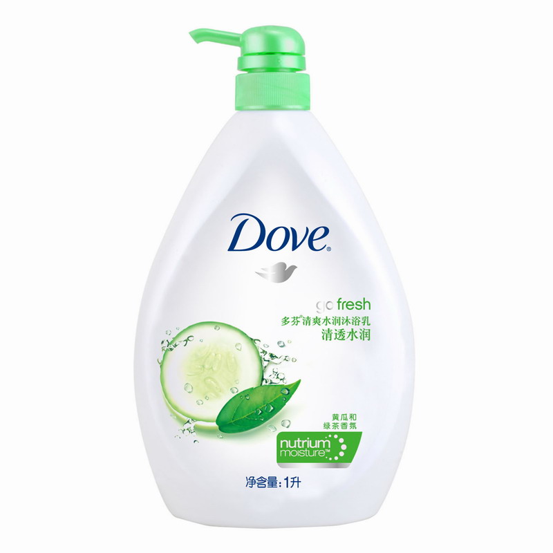 【天猫超市】Dove多芬清透水润沐浴乳1L清透水润黄瓜绿茶香氛