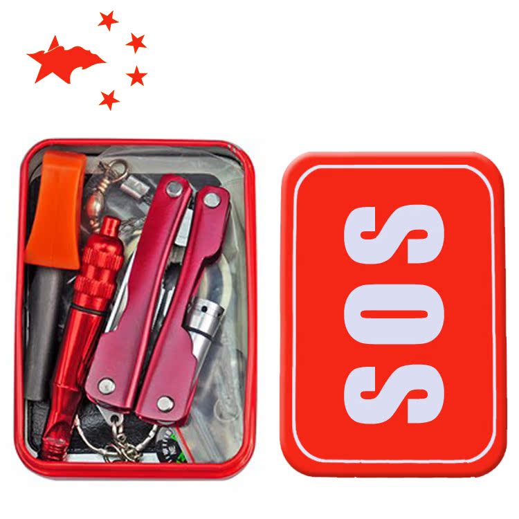 UFO Outdoor SOS Multifunction Tool Box Outdoor Emergency Rescue Tool Kit Outdoor Equipped