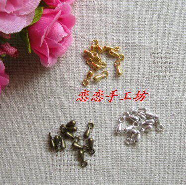 Hairley Step to DIY accessories decoration material*Alloy*3*7mm Gold Bronze Silver Connected water droplets