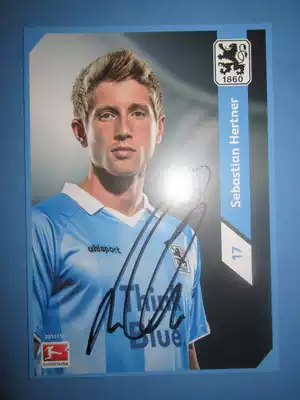 13 14 Munich, Germany 1860 Hertner autographed official card