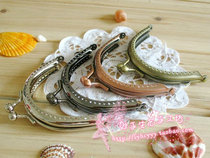 Handmade fabric DIY mouth gold material package accessories 8 5CM semi-round mouth gold continuous hole paper feeding type