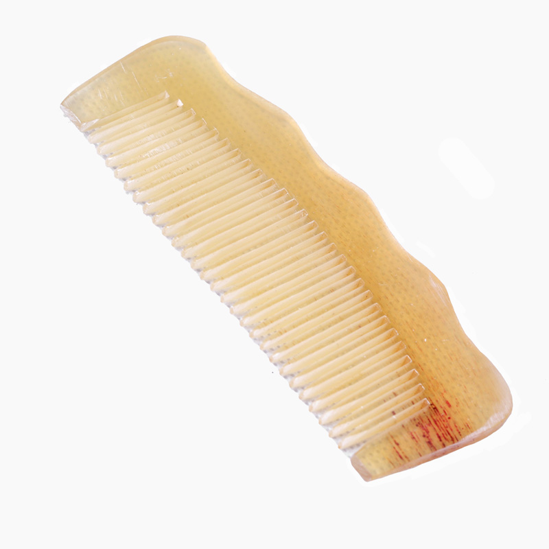 丝妍角缘正品天然羊角白角梳子防静电按摩头皮美发卷发梳