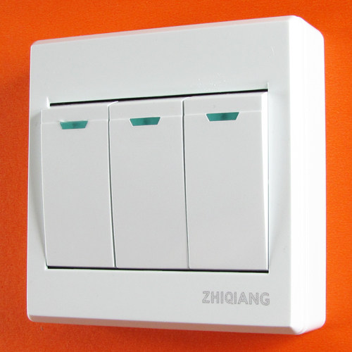 Surface-mounted three-open (single-control) warranty of 12 years surface-mounted switch panel socket socket open-wire box