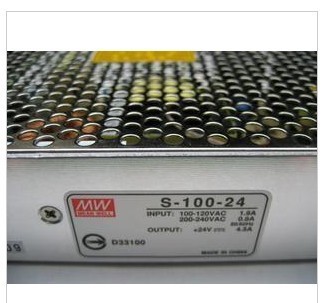 Taiwan Mingwei switching power supply S-100-24 24V 4 5A] spot second-hand