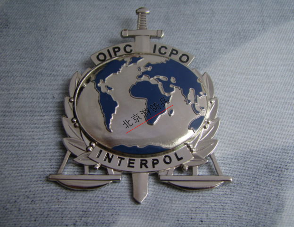 U.S. Metal Badge U.S. Interpol Badge Badge Pure Copper