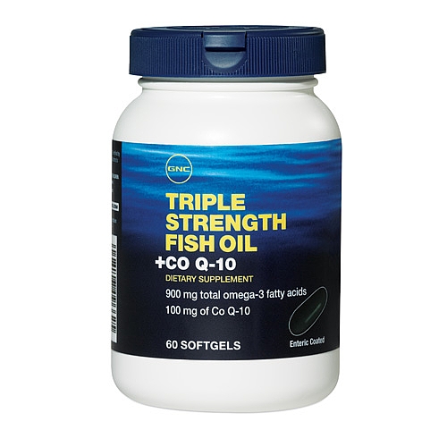 美国直邮 GNC/健安喜三倍功效鱼油+辅酶COQ-10 60粒