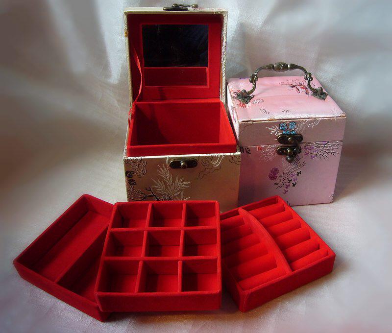 Jewelry box jewelry frame three - story jewelry box weaving box and cosmetic box