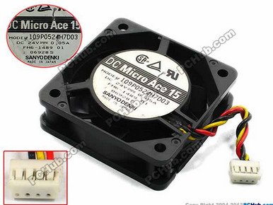 Original Sanyo SANYO DC24V 0 05A 109P0524H7D03 server fan 5015