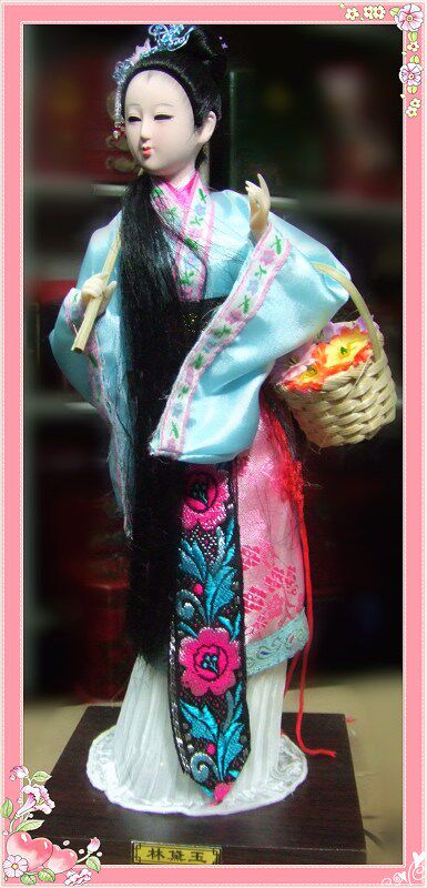 Yu Pingjuan Everyone type Juanjuan folk handicraft man puppet family swing piece gold mausoleum 12 hairpin Lin Daiyu-Taobao