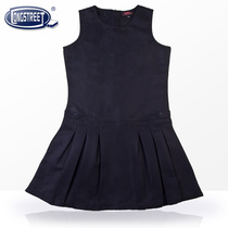 Lan Shi British childrens clothing Navy blue Gabardine dress LQ-5353 Student dress girl skirt
