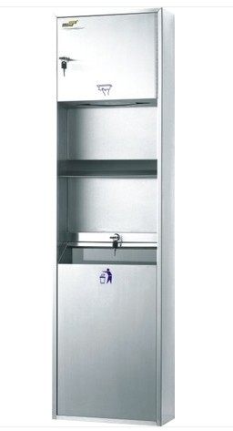 304 stainless steel wiped hand towel box cleaning garbage bin two in one combination cabinet Toilet Carton MG50B01