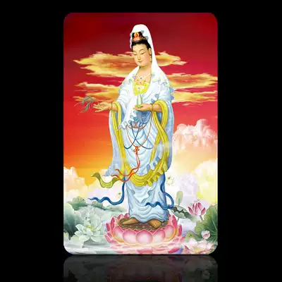 PVC buddha card Buddha statue custom lotus Guanyin Namo Guanshiyin Bodhisattva can be designed with a minimum of 1000 sheets