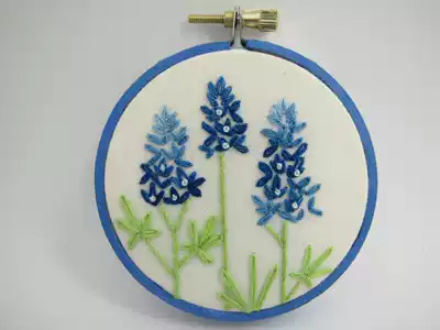 | Flowers blossoming | Mori women's wall-mounted decorative wall creative handicraft class embroidery material package to send embroidery tension