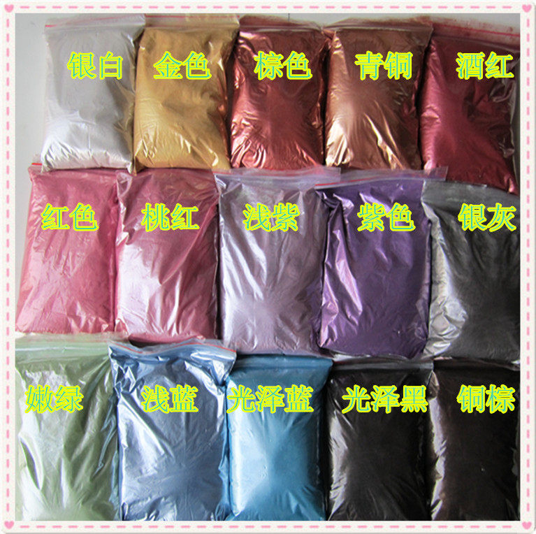 Manufacturer Direct Marketing Color Pearlescent Pink Silver White Cloud Mother Powder Pearl Powder Gold Powder Gold Powder Gold Crystal Gelatine Silicon Algae Clay Paint