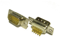 Car product 3U gold-plated DB15 connector VGA vertical welding head male