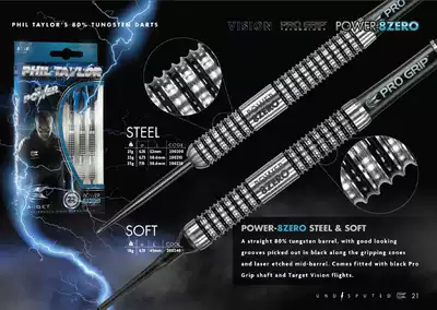 Darts New Darts TARGET POWER 8ZERO Series TAYLOR Straight Tungsten Steel Darts