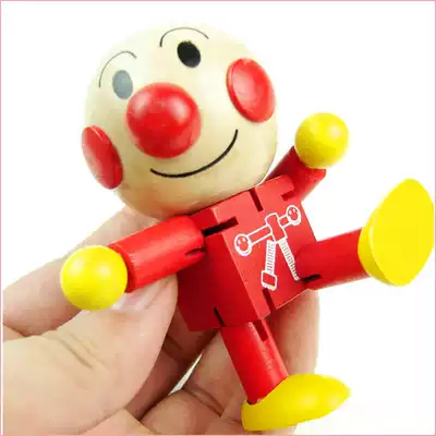 Children's wooden dolls, balls, little puppets, various movements, cute Breadman, baby gifts