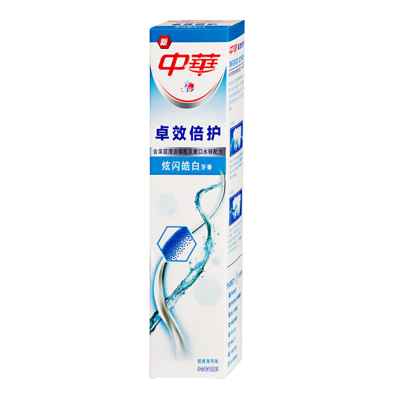 中华卓效倍护炫闪皓白牙膏 180g 保护牙齿