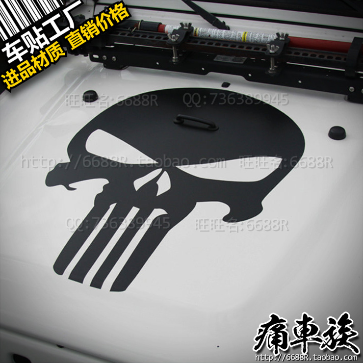 JEEP Gypkip Shepherd's car stickler with Skull Head Cover Sticker Free Guest Guide BJ40 Cherokee-Taobao