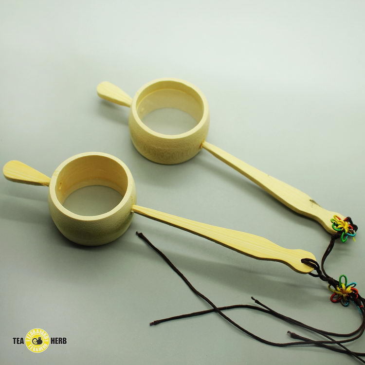 (white bamboo tea filter) Tea ceremony crafts professional tea filter tea spoon pure handmade exquisite