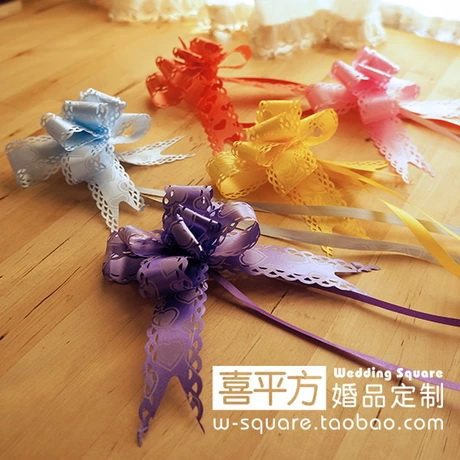 (Hi square) Hand-drawn flower wrapping gift with handlebar embellishment Wedding limousine decoration 3 cm 5 cm wide