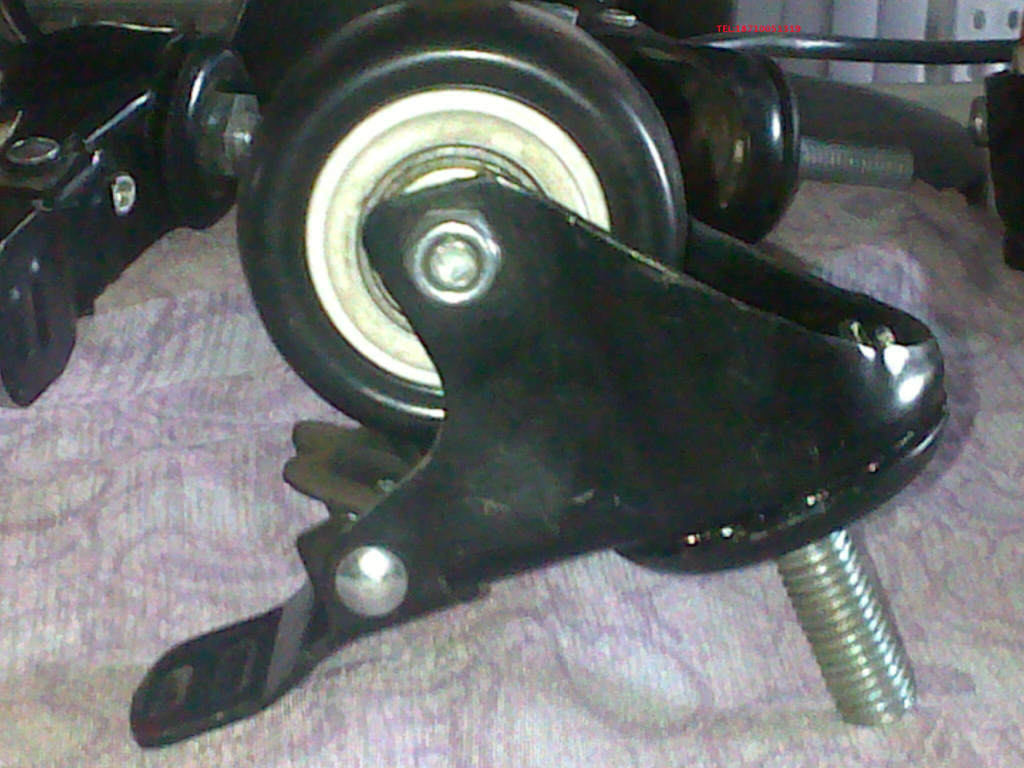 2 Inch Diameter 50mm Polyurethane Screw Brake Wheel M10 M8 Screw Brake Polyurethane Wheel