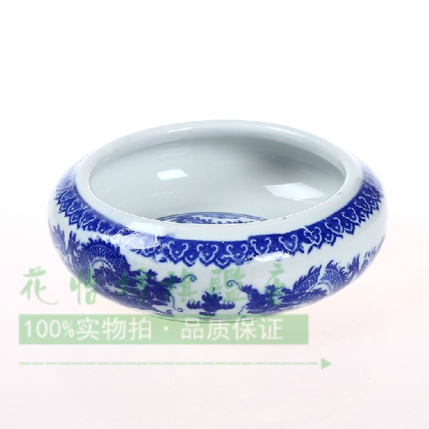 促销 大小号盆栽桌面水仙 铜钱草 碗莲专用无孔陶瓷花盆 水培盆