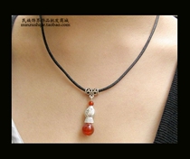  National style retro original fashion jewelry red agate miao silver necklace womens special offer 2013 new 068