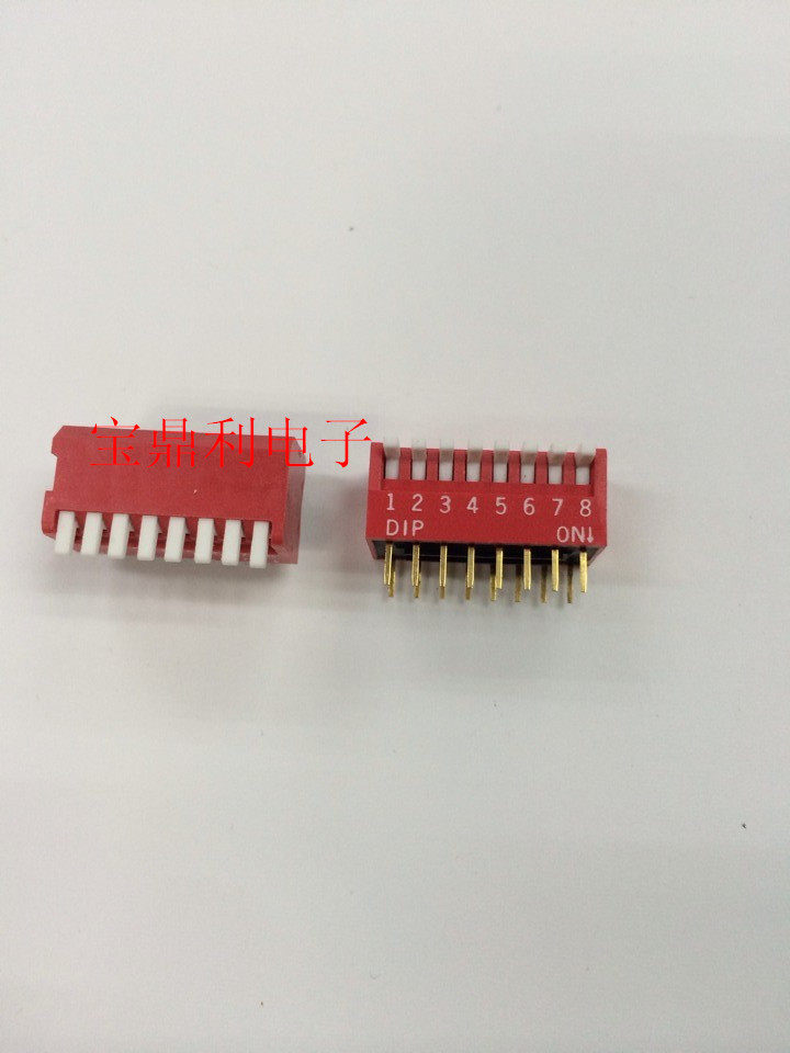 Original dress Taiwan DIP-8 bit side dial code switch spacing 2 54mm2 3 4 5 6 7 8 10 12 places