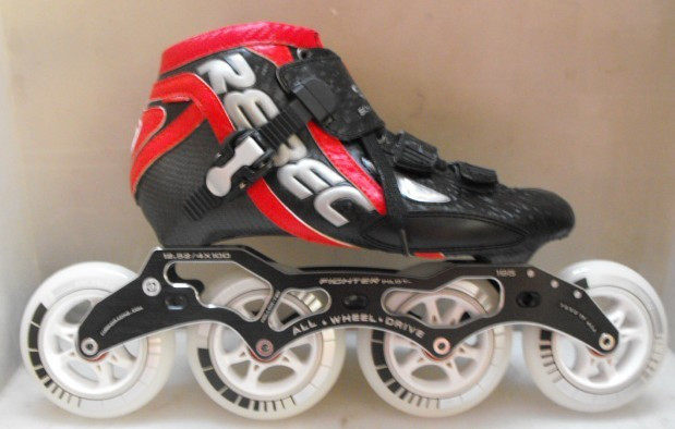 (Red Flag Roller Skating) Korea Morikou Carbon Fiber RE Speed ​​Skating Shoes Professional Speed ​​Skating Shoes (4*110 Pilot
