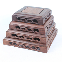 Haolinxuan Chicken wing wood footless square table Miniature square table Qishi base ornament base Tea set base