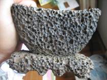 Crown shop Yuan Ancient Natural Yuan - shaped incense furnace shaped cellular fossil Natural Chinastone 1