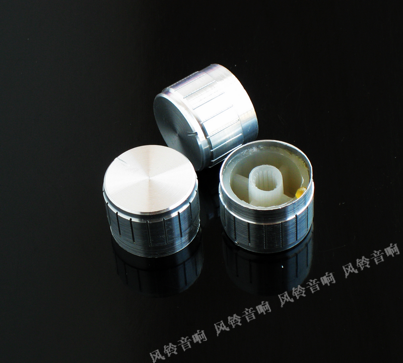 Potentiometer knob silver aluminium housing 17 * 23mm inner hole 6mm-Taobao