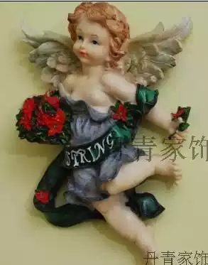 European-style resin Angel wall hanging piece embossed wall decoration money wealth transfer blessing wall hanging decoration