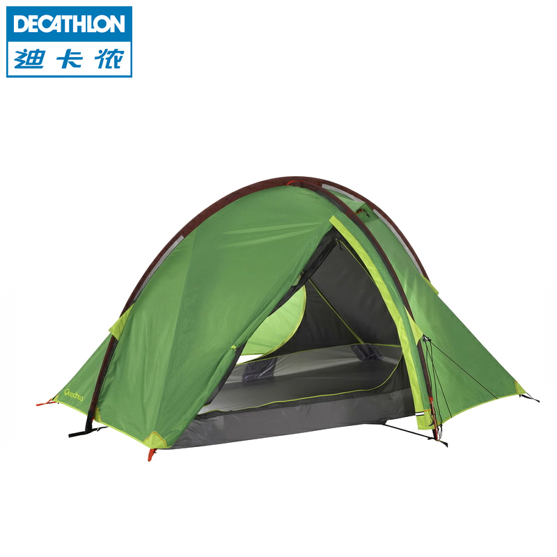 迪卡侬 户外露营登山帐篷 3人 双层徒步旅行QUECHUA QuickHiker