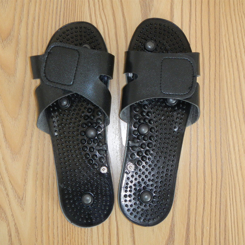 Electronic acupuncture and moxibustion physiotherapy massage shoes foot soles massager foot therapy shoes needle type button physiotherapy device