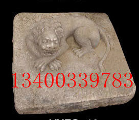 Antique stone carving lion monster bluestone lion white marble stone carving stone carving ornament 009
