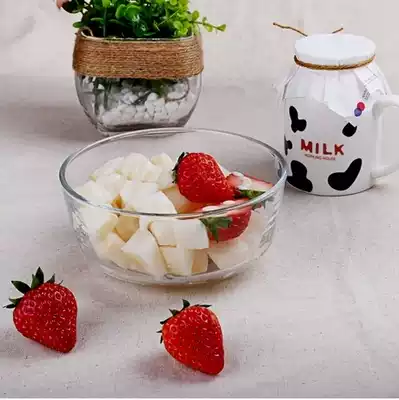 Lizun thickened glass bowl Fruit bowl Salad bowl Dessert bowl Instant noodle bowl Soup bowl Cold vegetable bowl Shaved ice bowl Egg bowl