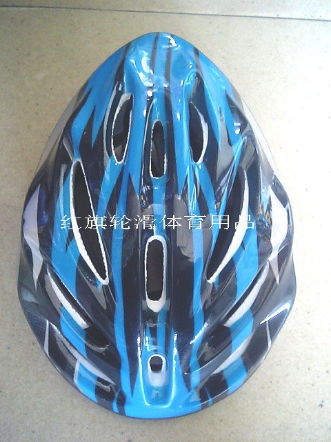 (Red Flag Wheel Slip) Adult Professional Wheel Skating Shoes Safety Helmet Professional Speed Wheel Sliding Shoes Safety Helmet (Blue Black