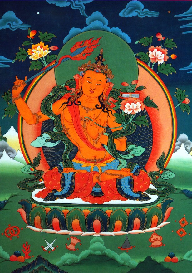 002 decoration Semi-handmade Buddha portrait Myong Manjusri BodhisattBodhisattBodhisatsBodhisattva