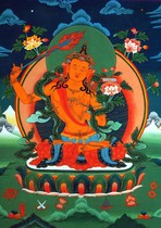 Decorative semi-handmade Buddha portrait Tantra Manjusri Buddha statue double-sided plastic seal on photo paper 002