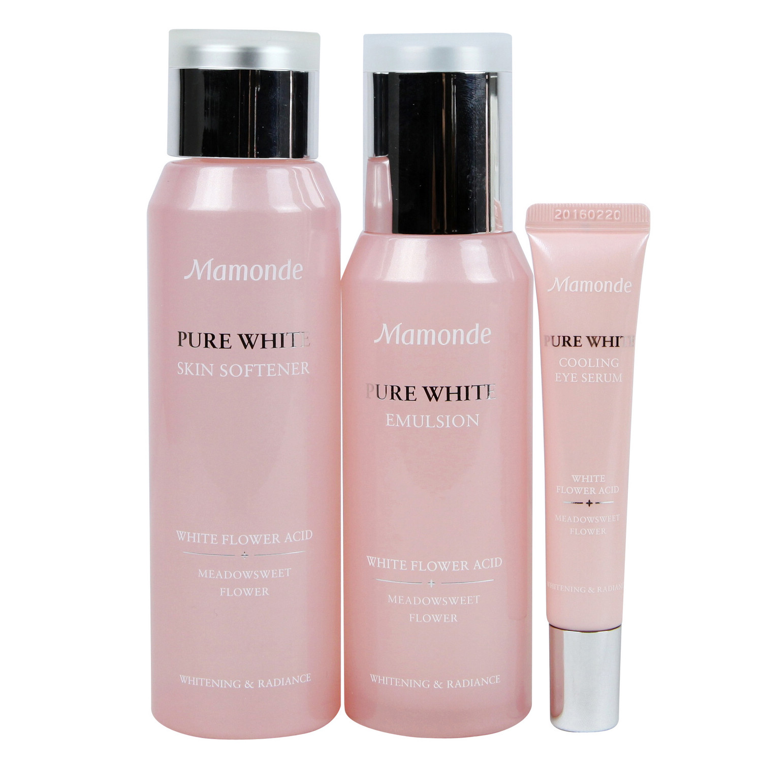 Mamonde/梦妆花萃净白水乳套装眼部精华乳液护肤品 美白保湿补水