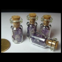 Natural gravel wishing bottle SS8710PB6 * amethyst * Safe bottle (2 cm4g)