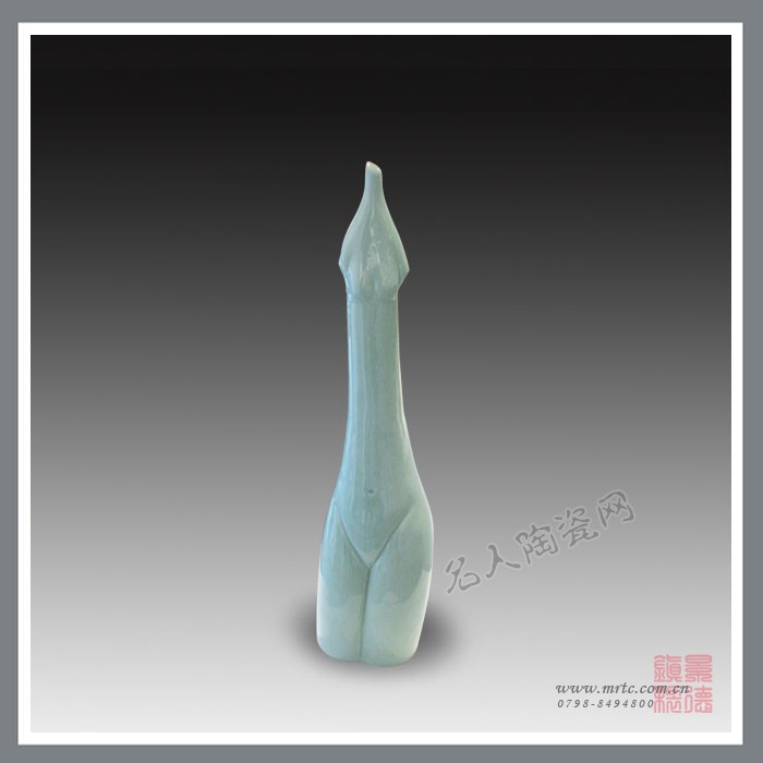 Master's work of arts and crafts Liu Yuanlong works Spring Sprout Ceramic Sculptor Sculpture Pendulum-Taobao