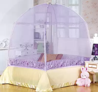 Yurt mosquito net three-door student dome raised bottom zipper mosquito net stainless steel 1 5 1 8m bed