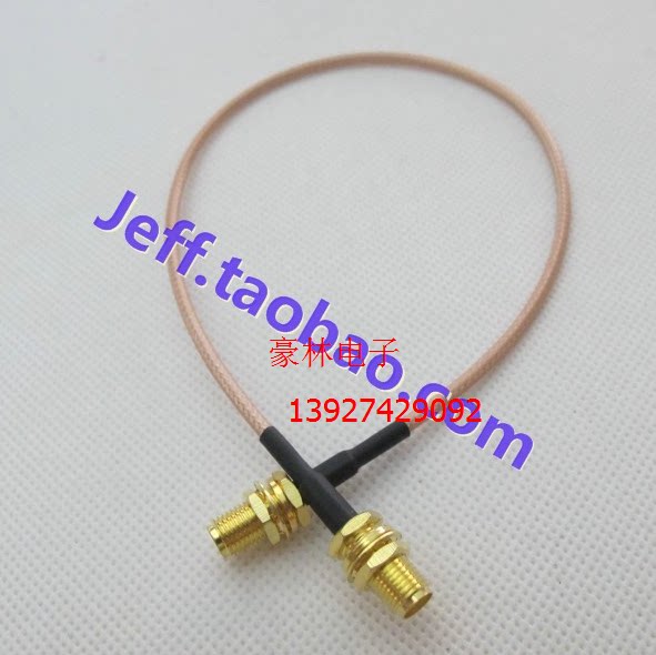 SMA-K (female) double SMA standard female head (outer screw inner hole) 50-1 5 silver-plated RG316 cable