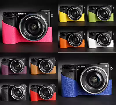 (Taiwan TP)Genuine leather SONY SONY A6000 camera bag base Sony 6000 leather case special fashion