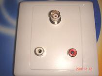 Chint Socket BNC Monitoring Video and Audio Panel (Type 86 Gold-plated RCA Seat)