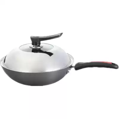 Lan Yi non-coated hard oxidized micro-fume pot special wok soup pot gas stove round bottom