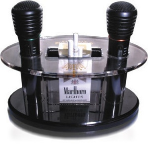 KTV microphone holder Placed smoking rack Acrylic rack Boutique multi-functional exhibition stand Microphone frame Crystal